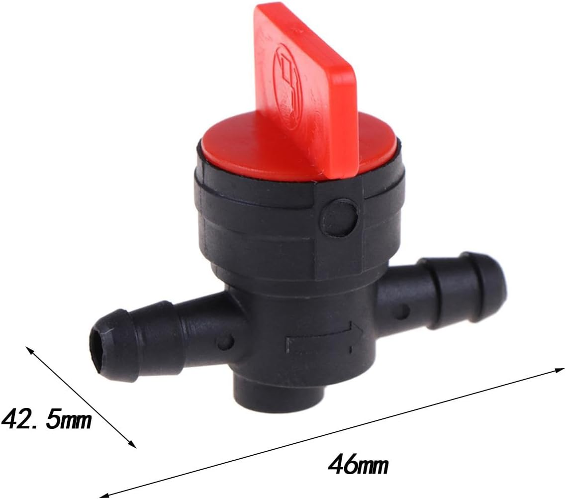 Generic 1/4" Inline Petcock Fuel Shutoff Valve, Fuel Shutoff Valve Assembly, Petcock Fuel Shutoff Valve for Lawn Mower, image number 4