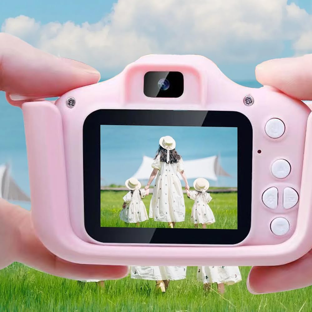 Kids Camera, Kids Digital Camera, Rechargeable with 32G Sd Card. Portable Child Digital Video Camera, Kids Camera Toys for 3-12 Years Old Boys Girls. Ideal for Christmas, Birthday Gifts Pink image number 6
