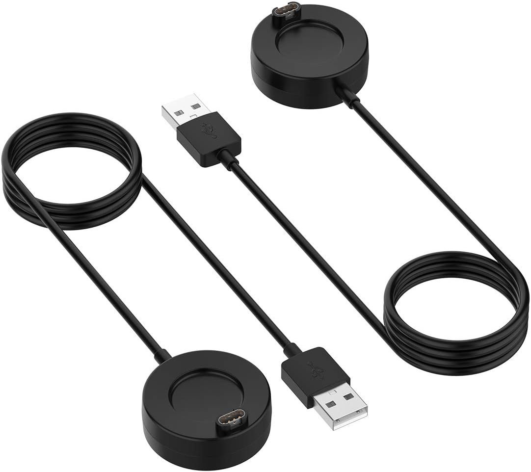 T Tersely USB-A Charging Cable Dock Charger Stand for Garmin Vivoactive 6/5/4/3, 1M for Garmin Tactix8 Amoled/Solar Venu 3/3S/Instinct Fenix 7 7S 7X 6 6S 6X/5 5S 5X/Forerunner 955 265 265S (Black)