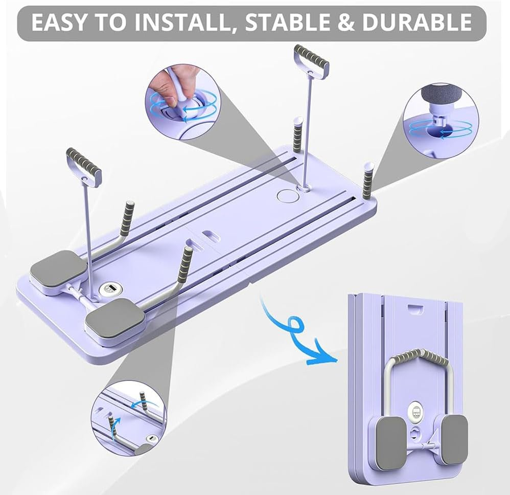 Pilates Board. 2025 Pilates Body Shaping Machine Set. 5-In-1 Pilates Skateboard. Multifunctional Foldable Pilates Body Shaping Machine. Multifunctional Abdominal Board. (Purple)
