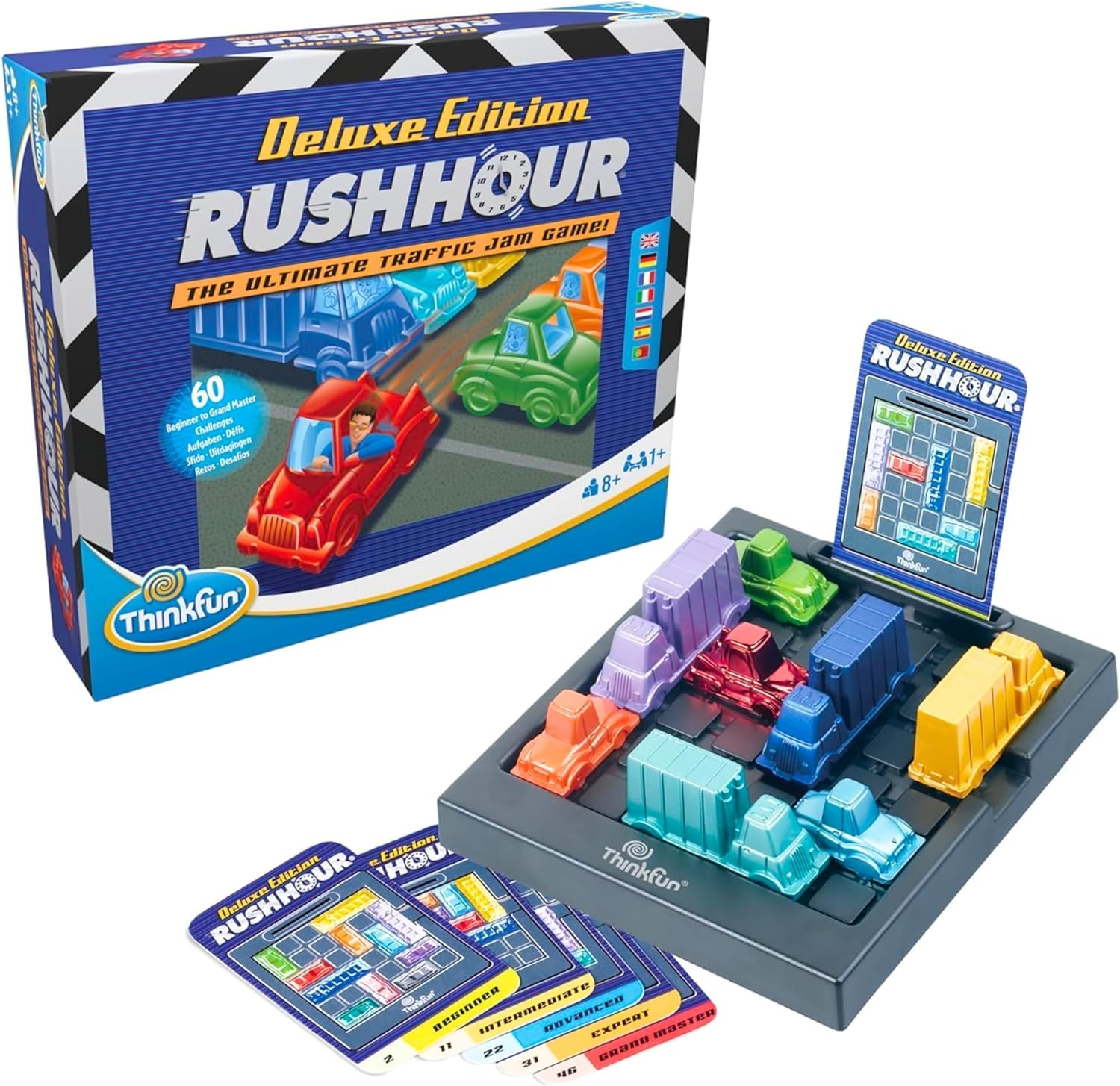 Thinkfun Rush Hour Deluxe Edition &ndash; Traffic Jam Logic Puzzle Game, Critical Thinking & Problem Solving Challenge for Kids Age 8+ & Adults