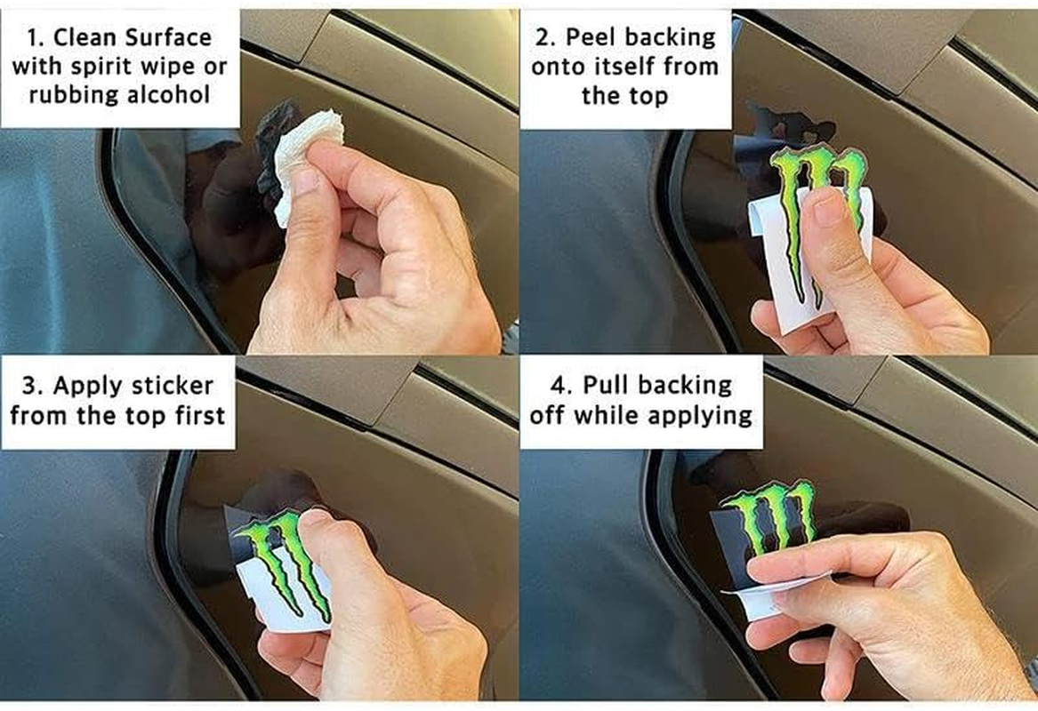 [Stedecals] Sticker Decals Compatible with [Monster] for Cars Motocross Racing Motorbike Dirt Bike ATV Trucks Boats Skateboards Surfboards Snowboards Helmets Laptops Waterbottles (6 Pack) image number 2