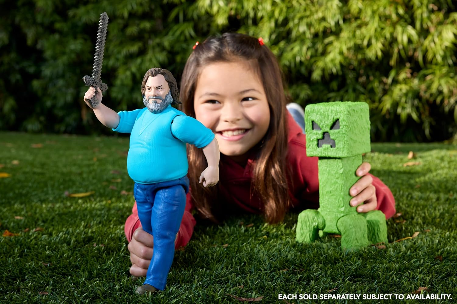 Mattel Minecraft Large-Scale Action Figure, 12-Inch Posable Creeper Toy Collectible Inspired by a Minecraft Movie - Multicoloured image number 5