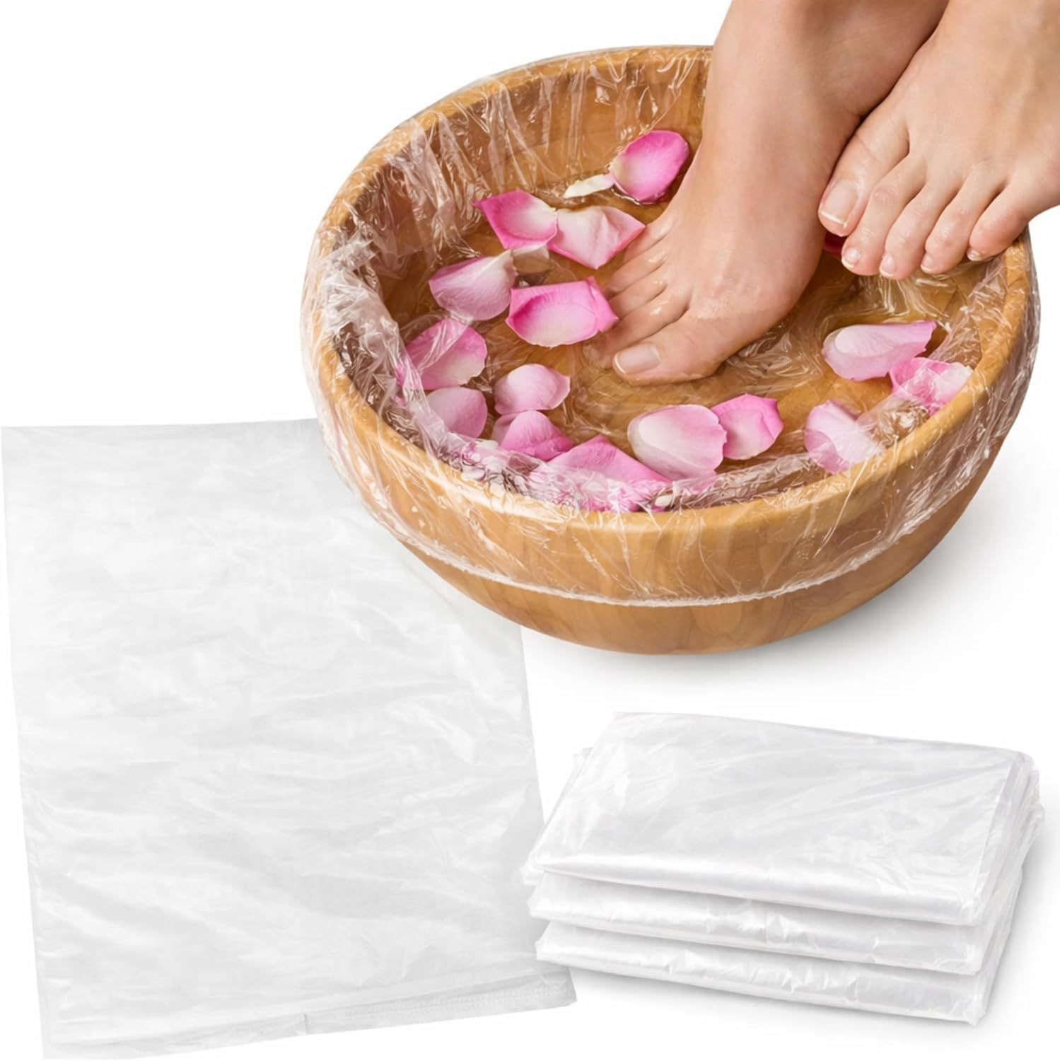 LALILL Disposable Bags for Foot Bathtub, Pack of 50, Hygienic Foot Care for Pedicures, Foot Bath Protectors, Bags Suitable for Spa, Podology