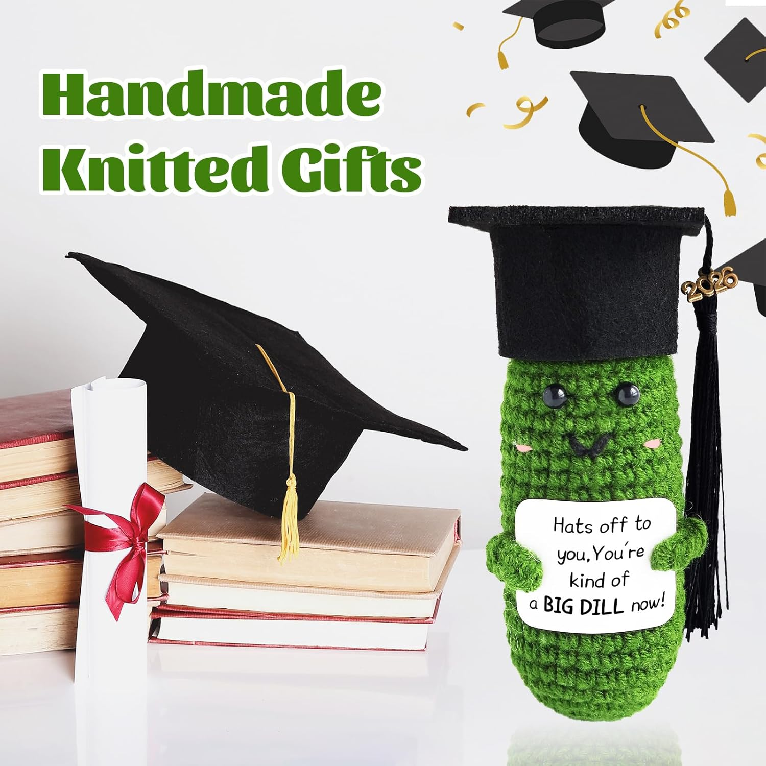 Graduation Gifts 2026, Funny Positive Graduation Pickle Gifts, Grad Ornament Gifts Her 2026, High School University Graduation Gifts Her Him (Cucumber) image number 3