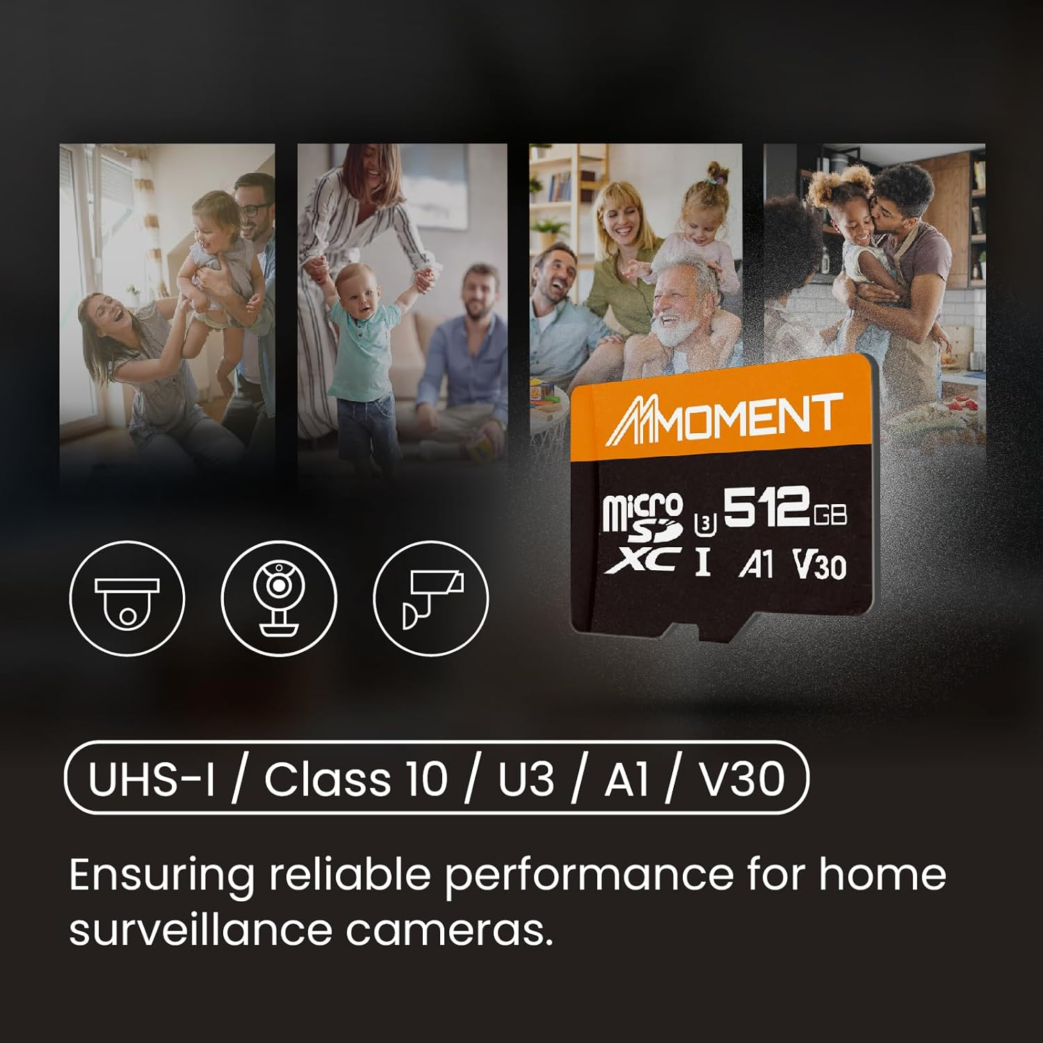 MMOMENT 512GB Micro SD Card, Micro SDXC Memor Card, A1, UHS-I, U3, V30, 4K UHD Memory Card for Nintendo-Switch, Gopro, Tablet, up to 95Mb/S Read, 70Mb/S Write Speed, SD Adapter Included image number 3