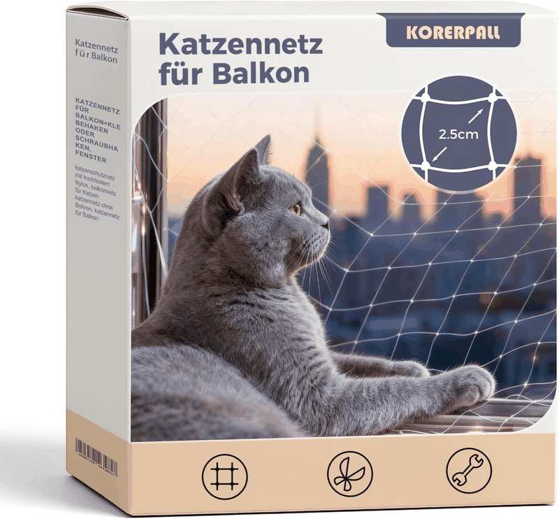 Cat Net for Balcony and Window, 4 X 3 M, Cat Protection Net, Transparent Balcony Net for Cats, Cat Net, No Drilling, Cat Net for Balcony with Poles image number 0
