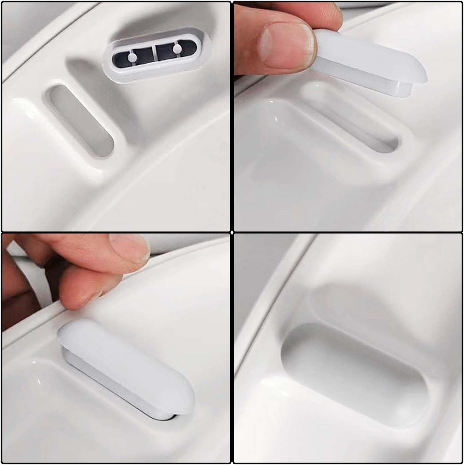 20Pack Toilet Seat Buffer Set, Universal Toilet Seat Cushions Pads Anti-Noise Replacement Seat Buffers for Home Hotel Bathroom (White) image number 4