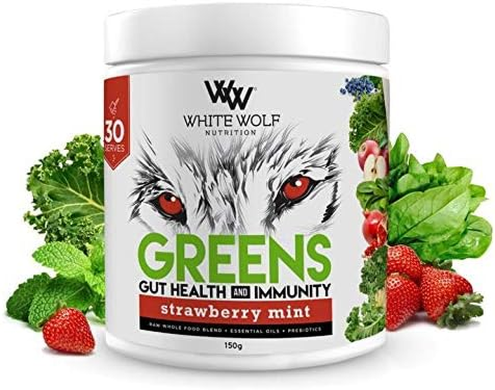 White Wolf Nutrition Greens - Strawberry Mint 150G image number 2