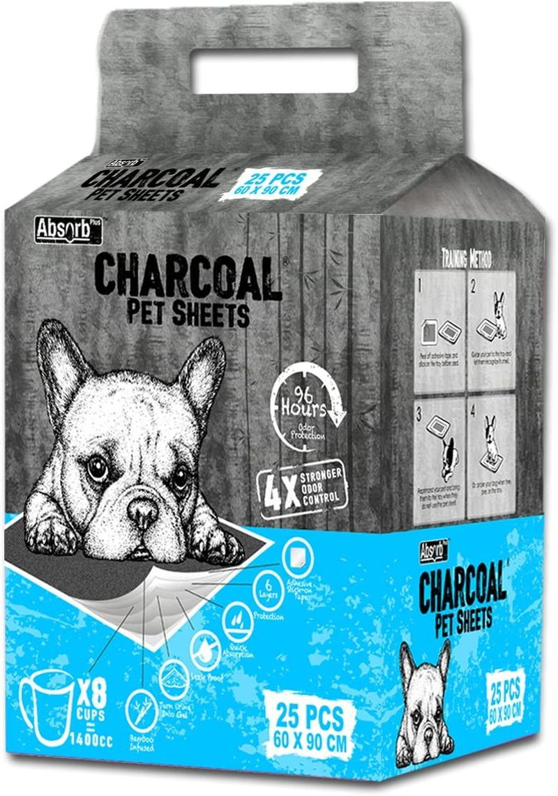 Absorb plus APCL25 Charcoal Pet Sheets 25 Sheets, Large image number 1