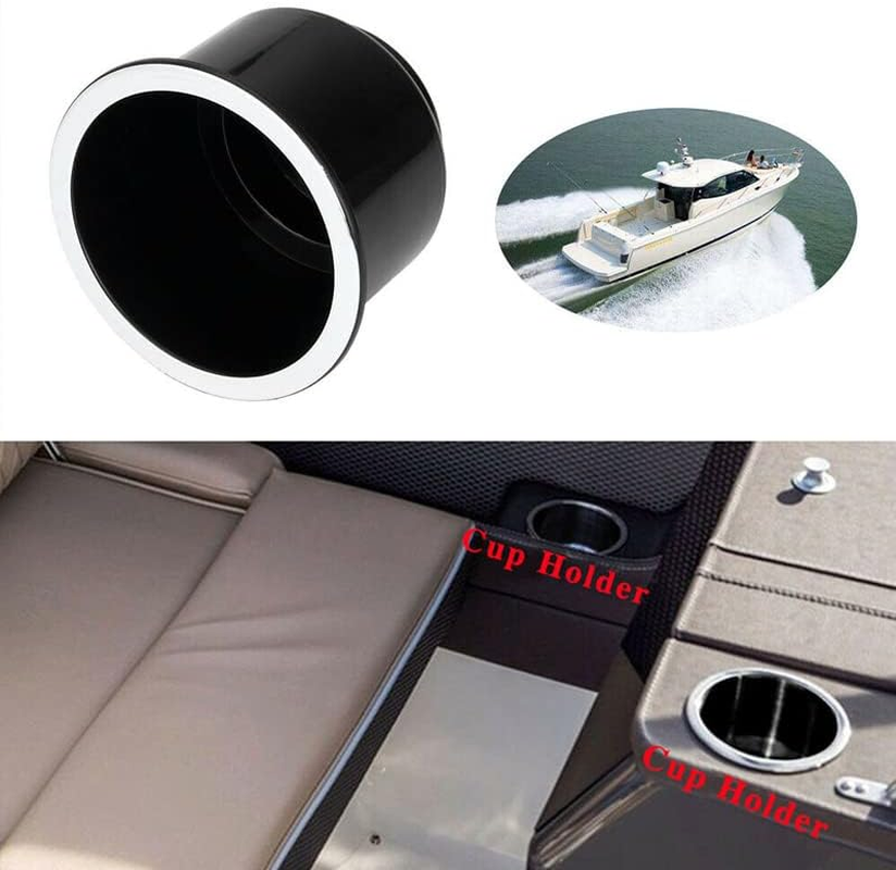 4PCS Recessed Drop in Plastic Cup Drink Holder for Boat Car Truck Marine Universal, Easy Installation, Durable and Easy to Clean