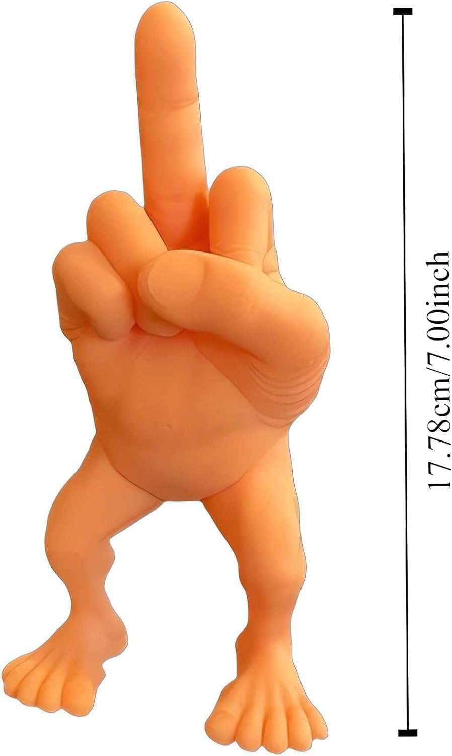 Middle Finger Figure with Legs - Funny Sculpture Gifts, Desk Accessory, 3D Figurine Gag Gift, Home Office Statue Decoration Ornament (Navy, 7In) image number 2
