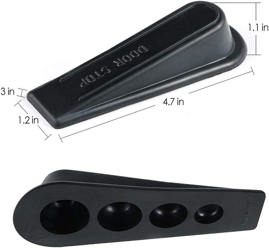 Rubber Door Stop Wedge for All Floors Scratch Resistant and Anti-Slip Design (5 Packs) image number 2