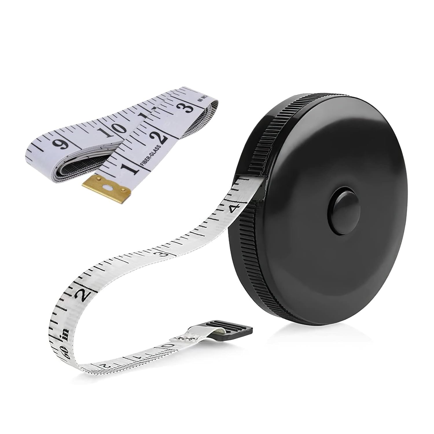 Tape Measure for Body Measuring Tape, 2 Pcs Sewing Measuring Tape, Retractable Measurement Tape for Body, Tailor, Sewing, Craft, Cloth (Black,White) image number 2