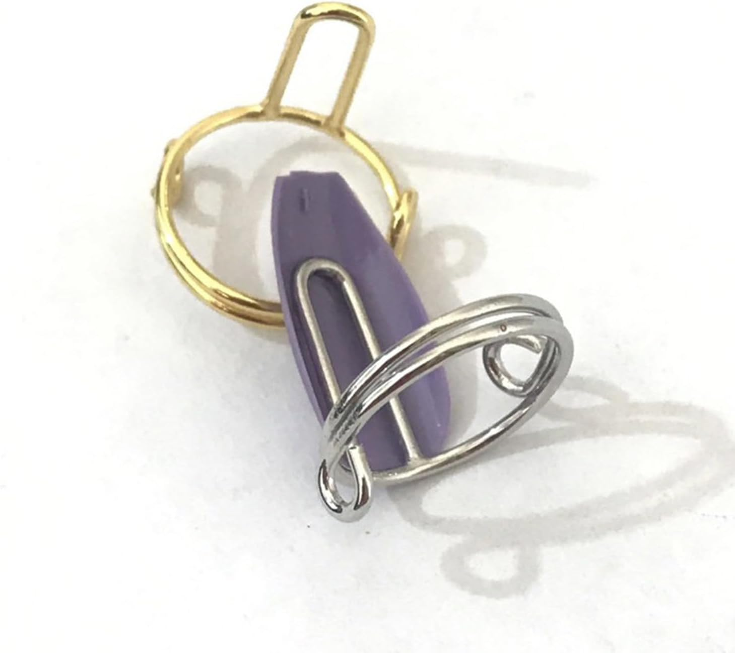 Daseeme 10PCS Nail Rings Reusable Adjustable Metal Nail Charms Removable Press on Nails No Glue for Women Nails Art DIY Decoration image number 1