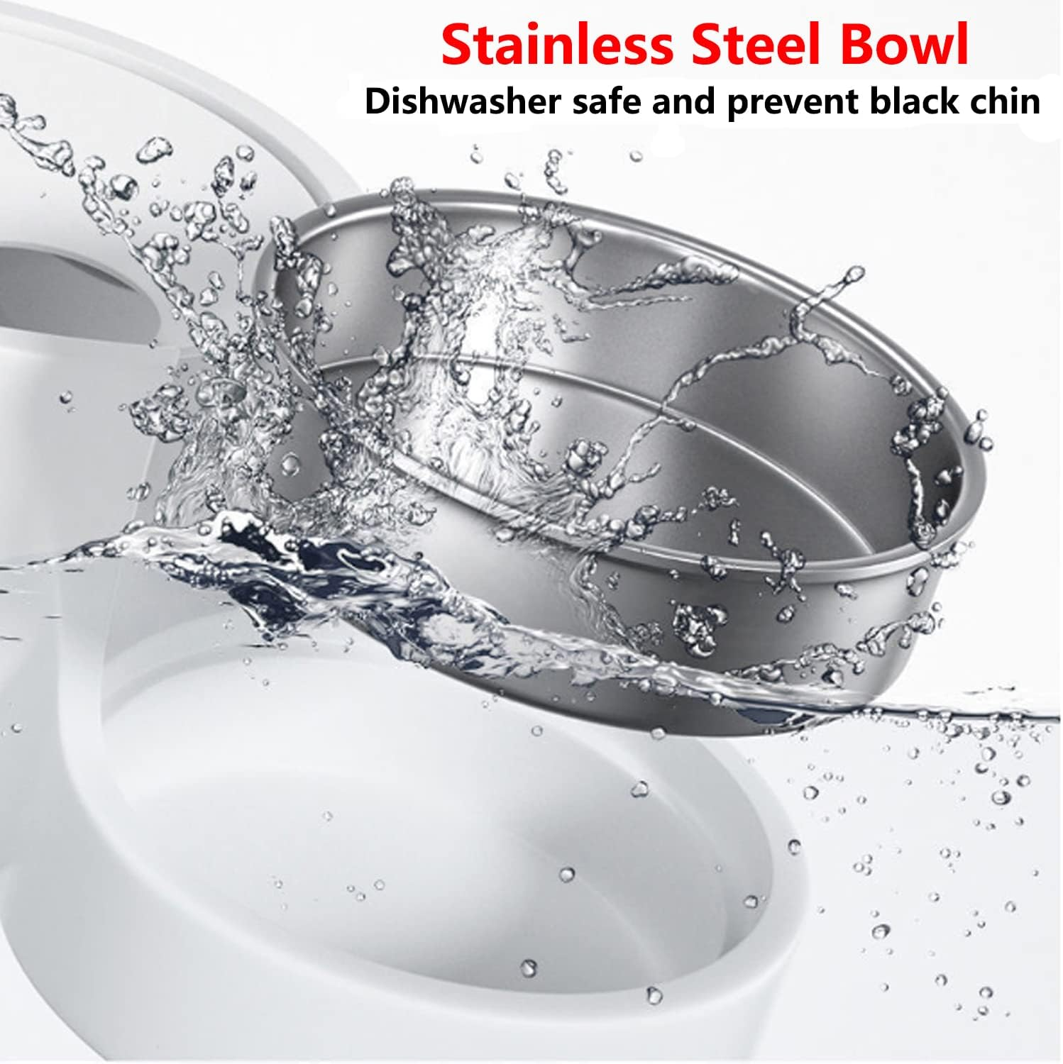 Automatic Cat Feeder, 3.8L Large Gravity Cat Food Dispenser with Detachable Top Lid, Visible Bottle and Stainless Steel Bowl for Pets (White) image number 5