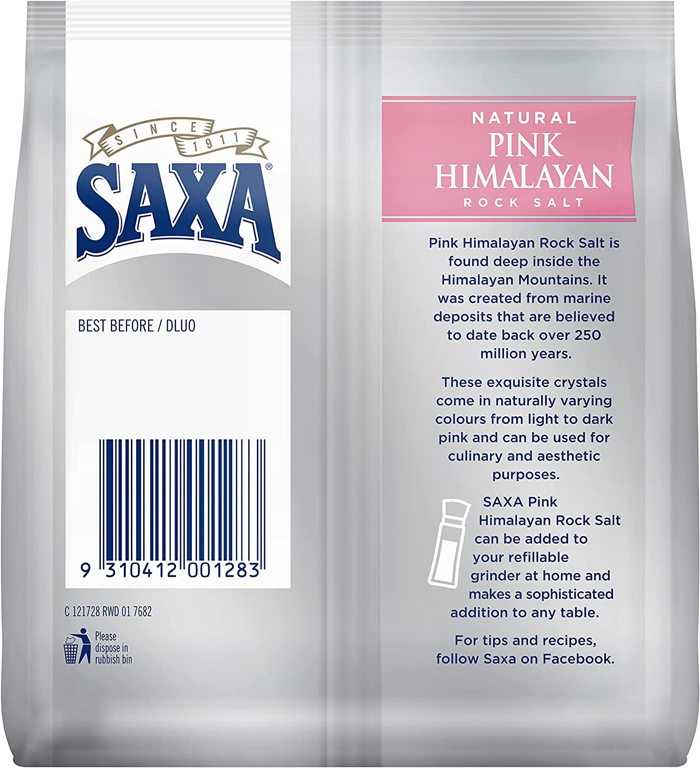 Saxa Pink Himalayan Rock Salt 500 G image number 2