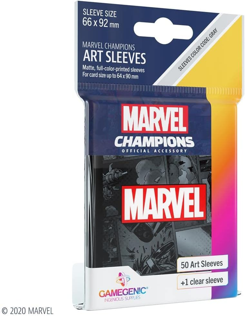 Gamegenic Asmodee North America Marvel Black Marvel Champions Art Sleeves image number 2