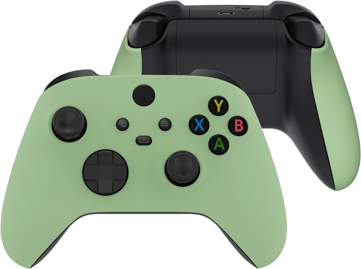 Extremerate Side Rails Grips Shell for Xbox Series X & S Controller, Matcha Green Custom Accessories Back Panels Cover Faceplate for Xbox Core Wireless Controller [Controller NOT Included] image number 4