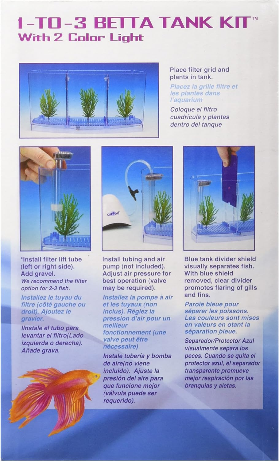 Penn Plax Betta Aquarium Kit Complete with LED Lighting image number 4