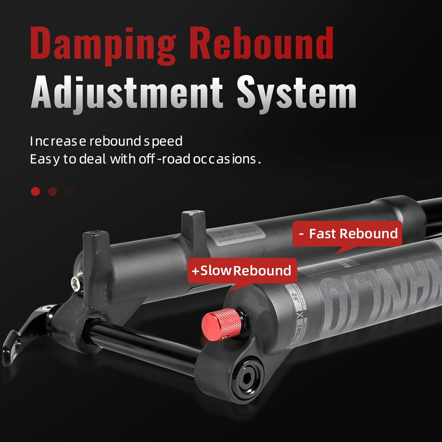 Straight Tube Bicycle Suspension Forks 29 Inch MTB Air Fork Rebound Adjustment Mountain Bike Fork image number 6