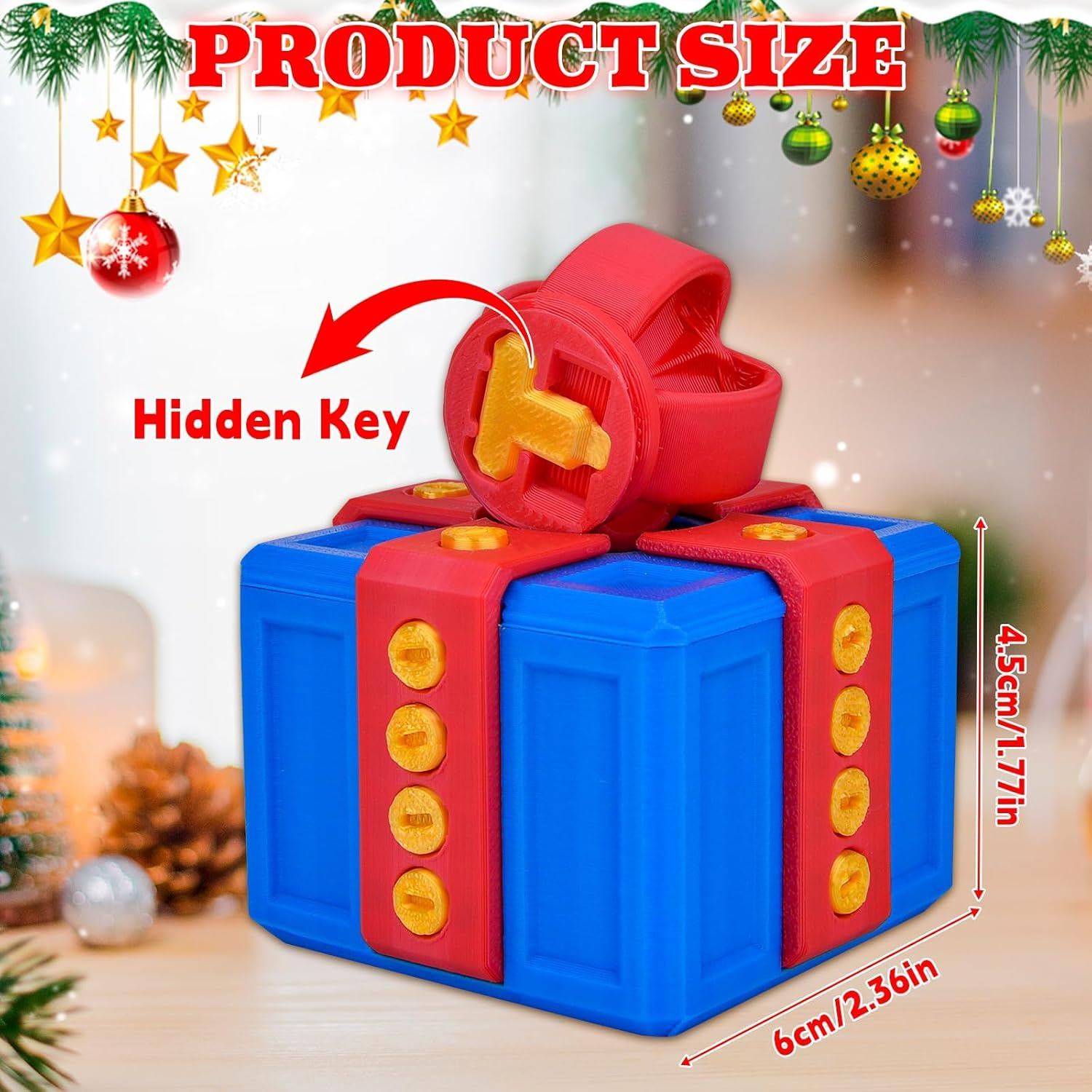Really Annoying Gift Box with Twist Storage and Assorted Colors,3D Printed Really Annoying Gift Box with Screws Prank image number 6