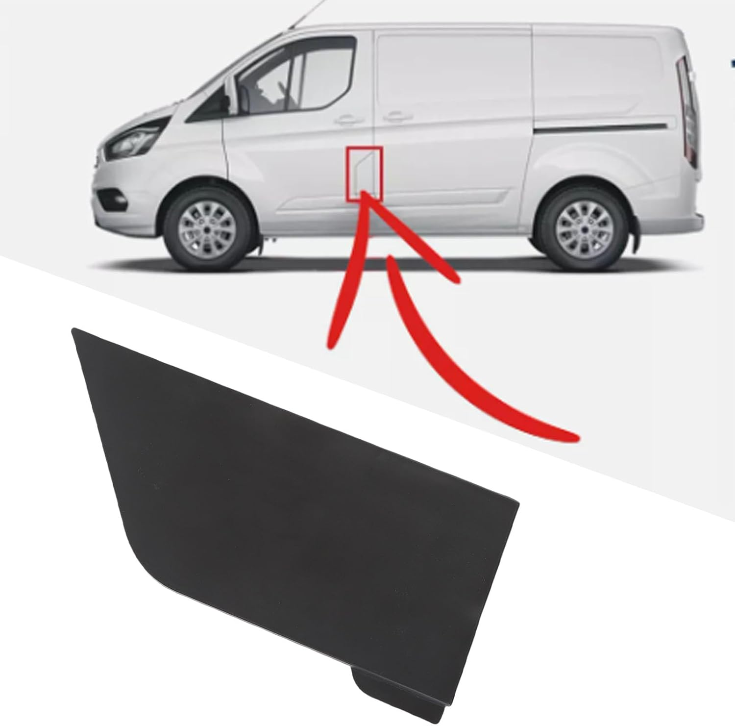 Fuel Filler Door Cover Replacement for Ford Transit Custom and Tourneo Custom 2012-2016 ABS Black Gas Tank Door Cover Cap image number 5