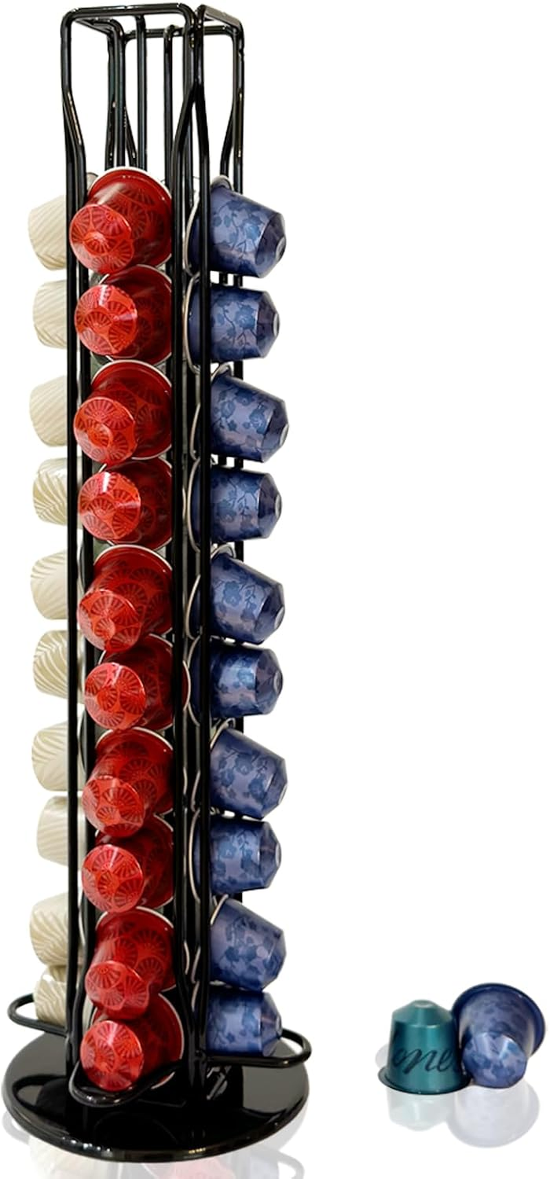 DECORBREW Coffee Pod Storage Holder Stand Kitchen Organizer Compatible with Nespresso Originalline Coffee Capsules Pods Black Stores 40 Pods（Coffee Pods Excluded） image number 5