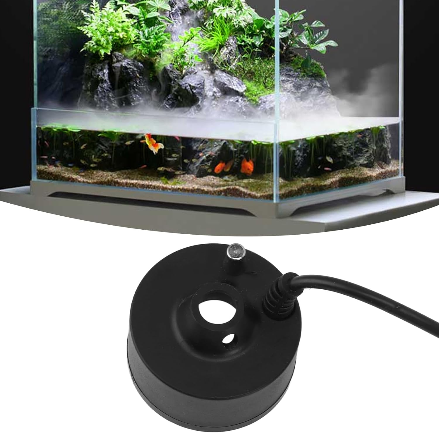 Mist Maker, DC 5V Waterproof Mini Mist Maker Fogger, Water Fountain Pond Fog Machine Atomizer Humidifier for Halloween, Christmas and Other Holidays Decoration image number 1