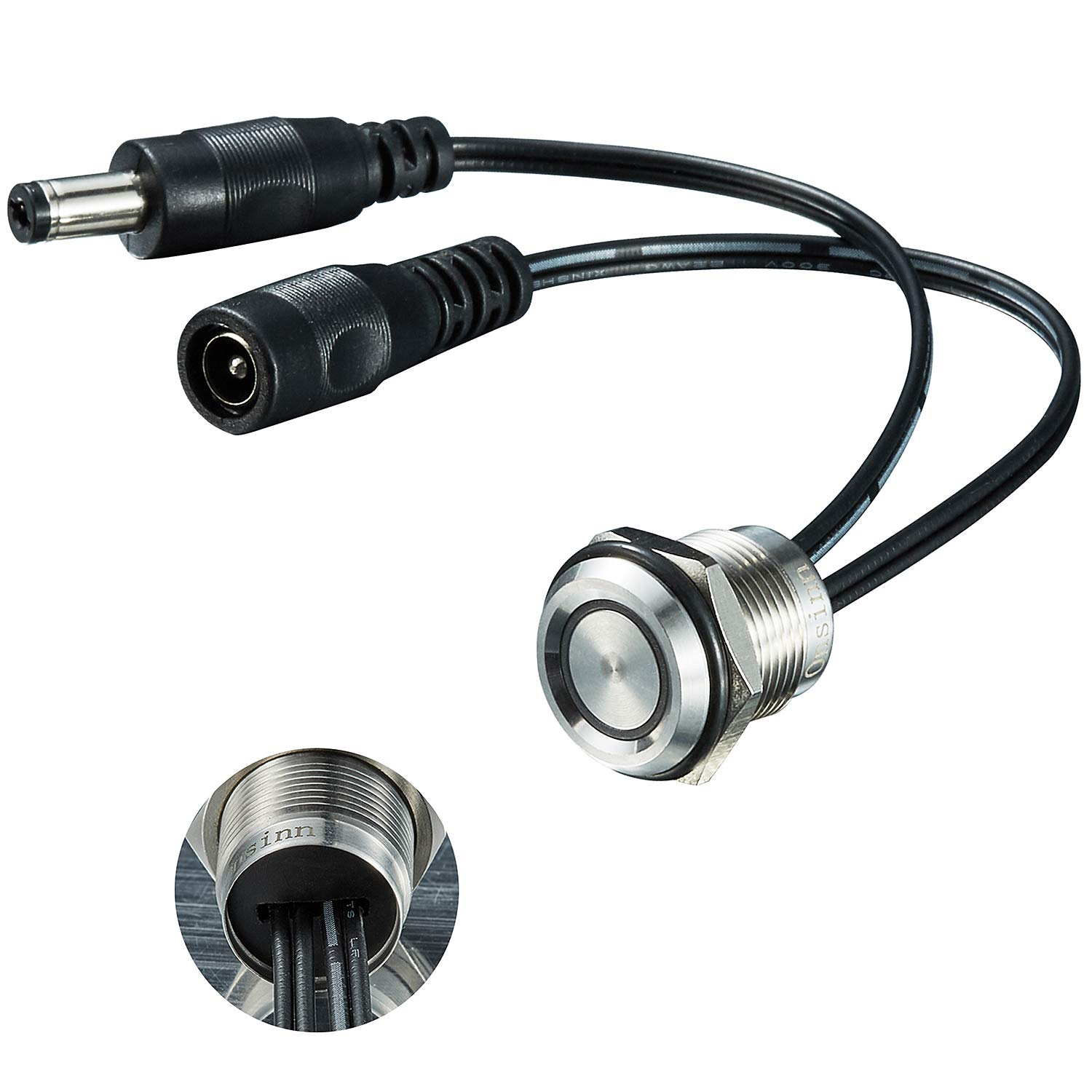 Momery Function 12V 24V Touch Dimmer Switch Blue Led for 16Mm 3/5'' Mounting Hole Lighting Control (16Mm Segmented Dim, Silver 1Pack) image number 4