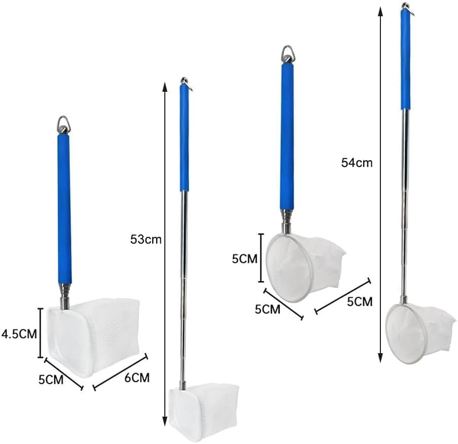 2 Pcs Small Telescopic Shrimp Net,Telescopic Fish Tank Shrimp Net,For Small Fish Shrimp Insect,Aquarium Fish image number 2