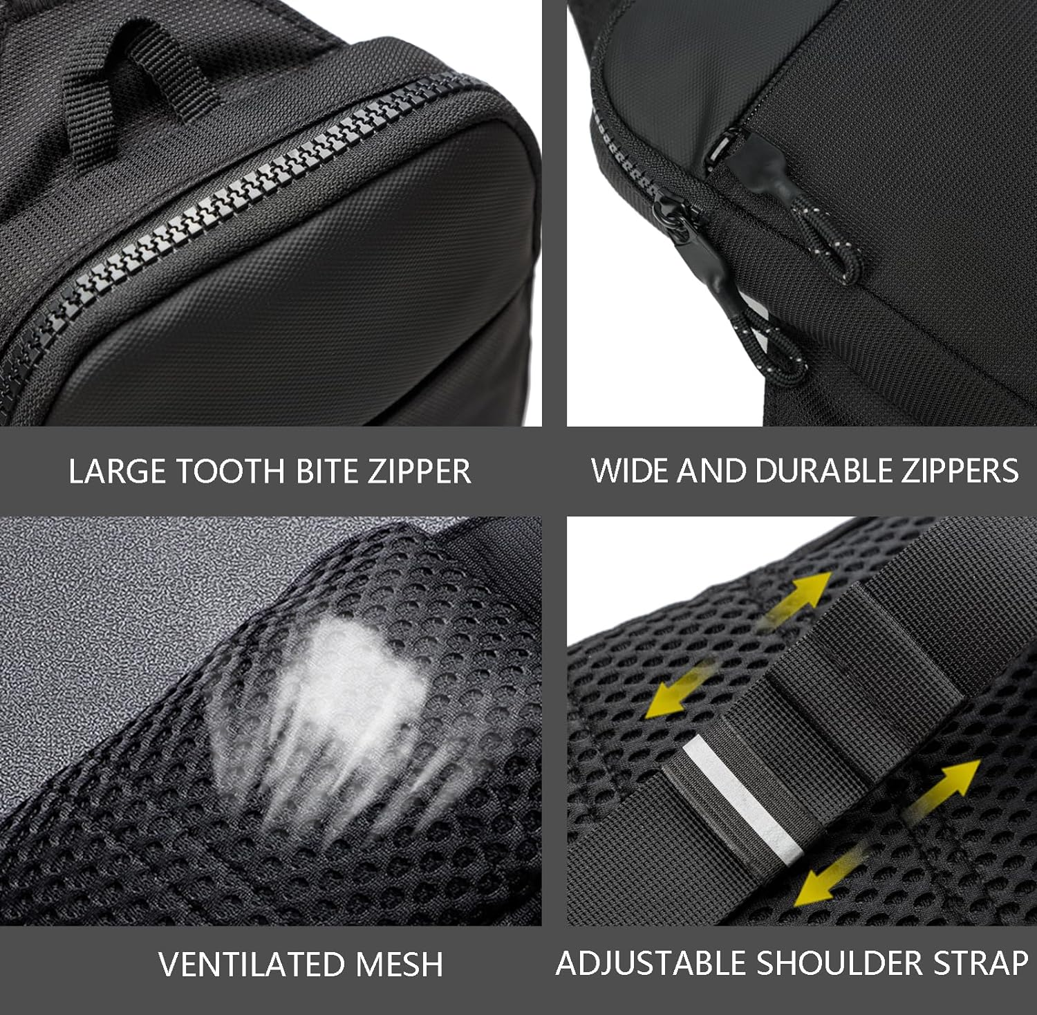 Mini Sling Bag for Men and Women, Small Crossbody Bag Trendy, Casual Waterproof Phone Chest Bag for Travel, Black, Small, Sling Backpacks, Black, S image number 5