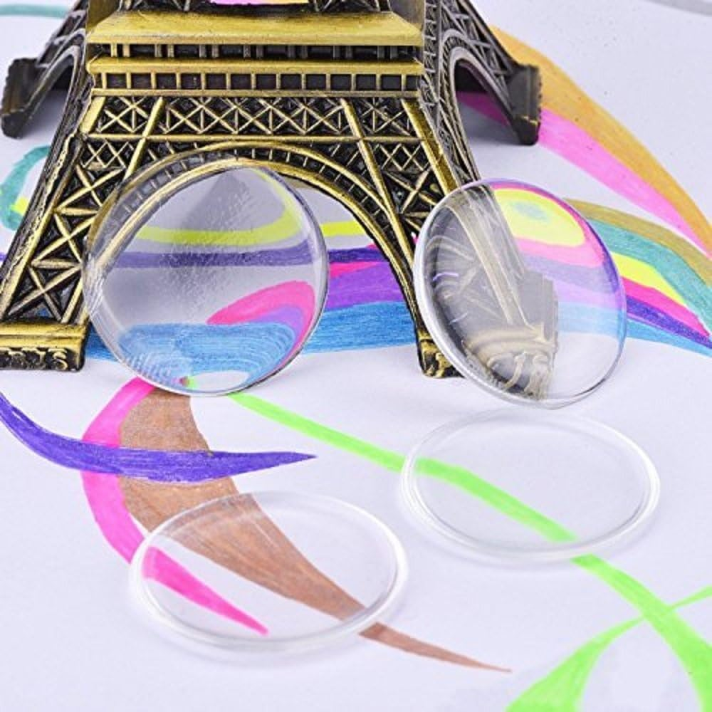 Yueton Pack of 100 Clear 1 round Craft Bottle Caps Epoxy Self Adhesive Stickers for Hair Bows Pendantsscrapbooks