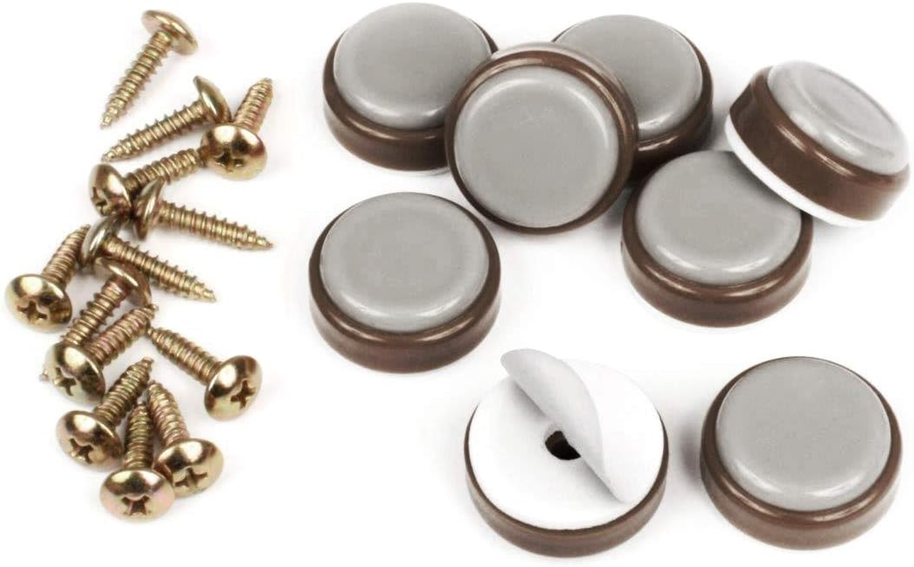 Slipstick CB255 1 Inch Floor Protector Chair Glides/Furniture Slider Feet (Set of 8) Self Stick or Screw on - Chocolate Brown image number 6