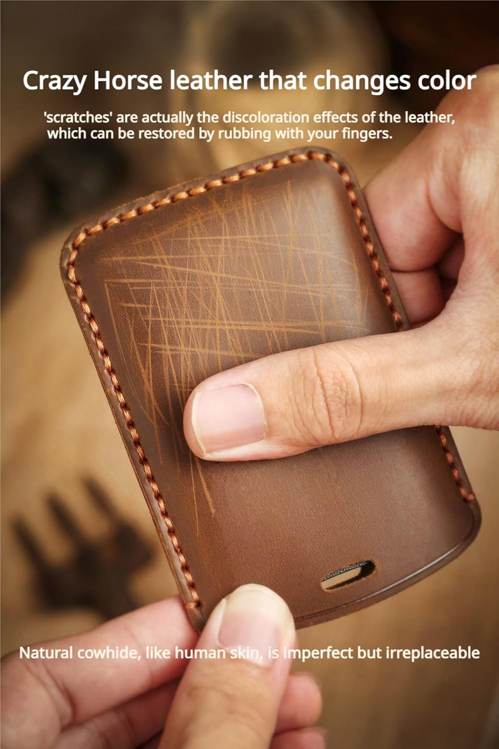 For Great Wall GWM Wey Tank 300 Leather Remote Car Key Case Fob Cover Suitable Black image number 6