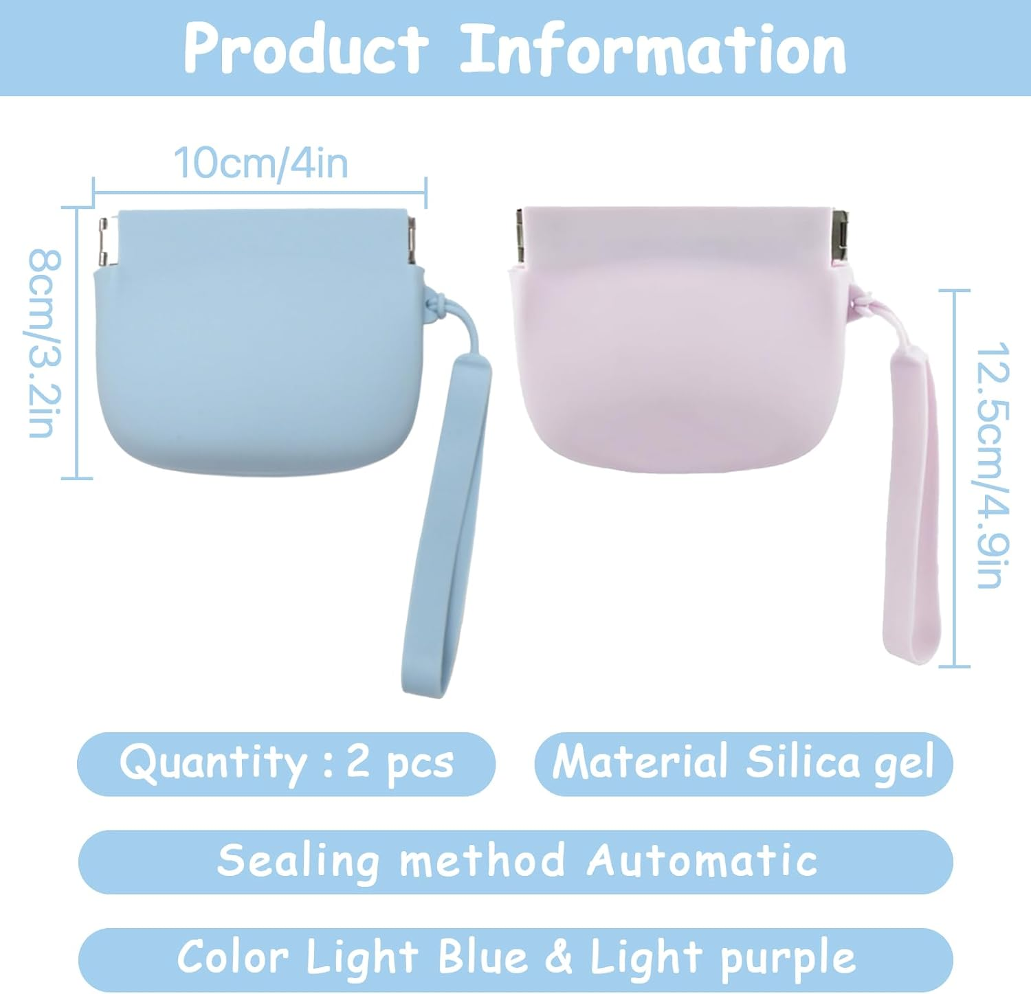 Daigoo 2 Pcs Silicone Dog Treat Pouch Portable Pet Snack Pouch for Dog and Cat, Auto Closure, with Pet Training Clicker, Pocket Size,Easy to Clean,Odorless for Pet Travel Use image number 6