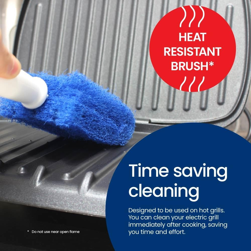 White Magic Electric Grill Cleaning Brush &ndash; 25Cm, Made in USA, Heat-Resistant for Hot Grills, Efficient Grease & Grime Removal, Safe Handle, Durable Design for Indoor & Outdoor Electric Grills image number 3