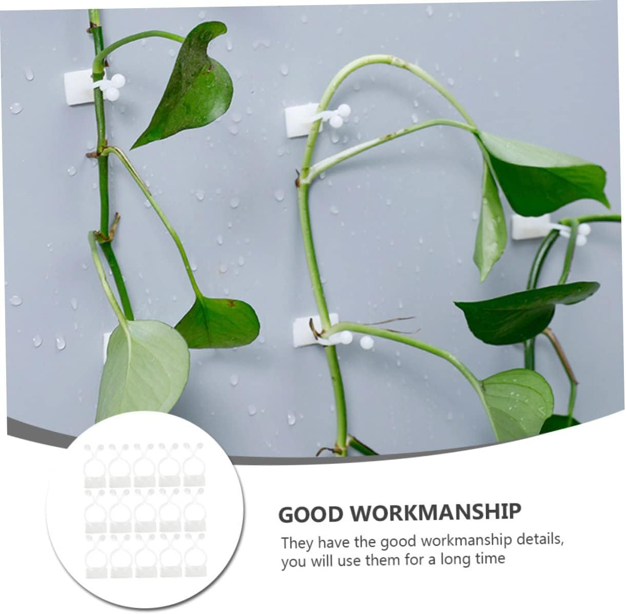 50Pcs Self-Adhesive Hooks Plant Wall Clips Indoor Plant Fixing Clips for Gardening image number 4