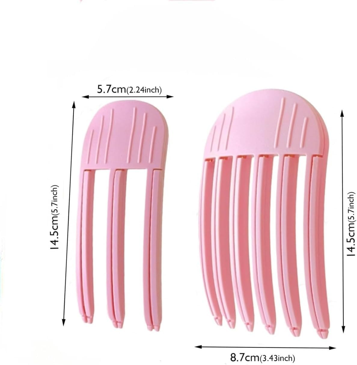 2Pcs Hair Root Lifting Combs Set,Wind Shaping Styling Combs for Fluffy Bangs,Fluffy Bangs Styling Comb, Wind-Sweat Styling Comb (Pink) image number 2