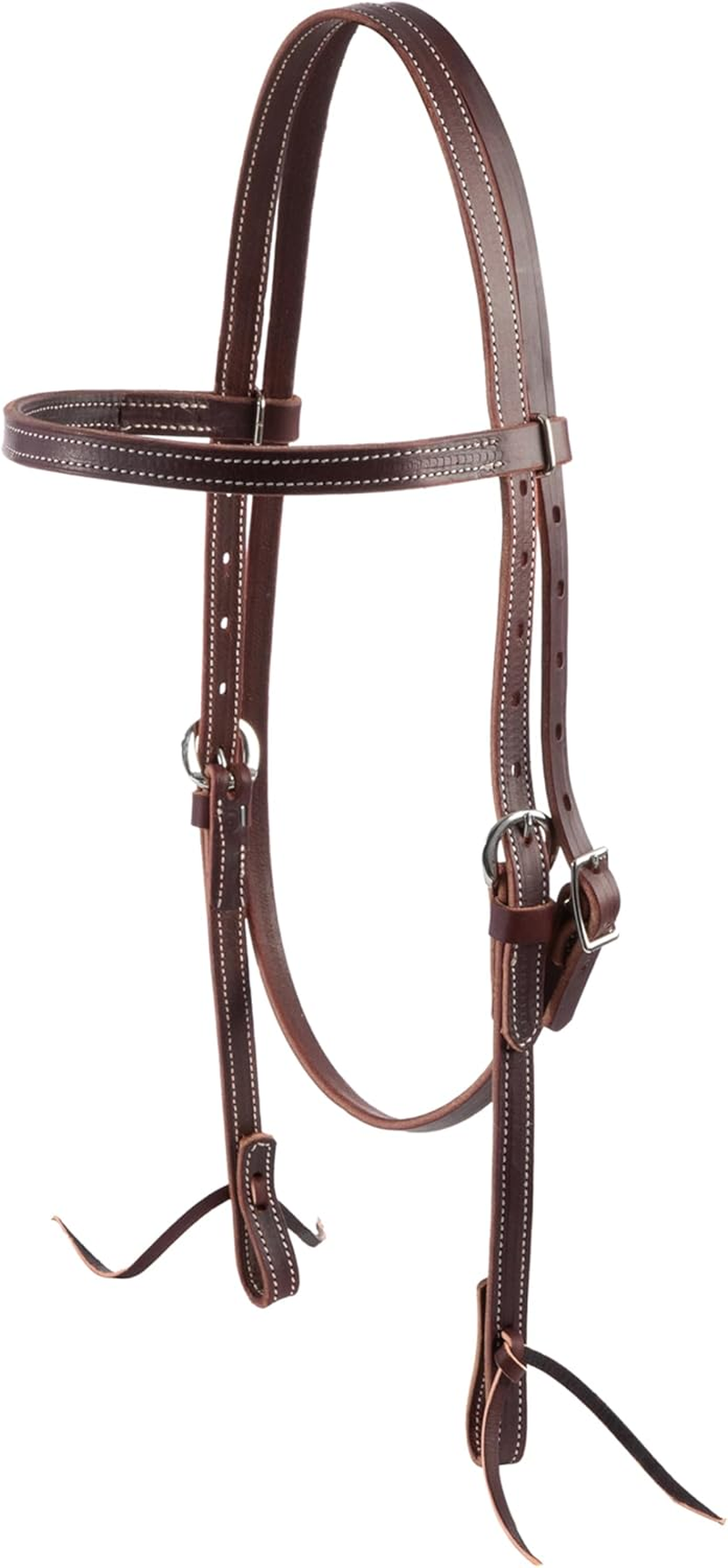 Weaver Leather Latigo Leather Browband Headstall - Burgundy image number 3