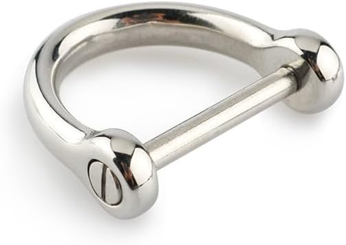 2 Pieces Key Rings Car Key Fob Holder, Stainless Steel D-Shaped Key Chain Ring with Screw Shackle,Car Keychain for Men image number 4