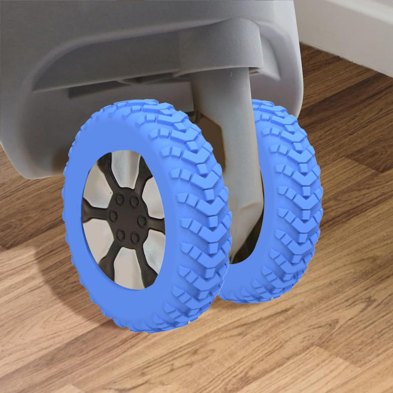 8Pcs Luggage Wheel Covers, Silicone Luggage Wheel Protector Covers, Reduce Noise Shock-Proof Luggage Spinner Wheel Covers image number 5