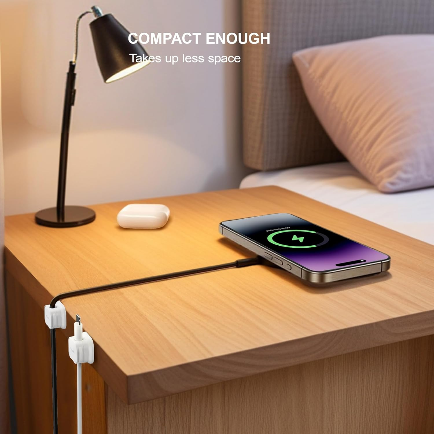 12 Pack Magnetic Cable Clip Organizer Cord Holder, Picozon Adhesive Cable Management, Wire Phone USB Charger Cable Holder Keeper Organizer for Car, Office Home Desktop, Wall, Night Table image number 5