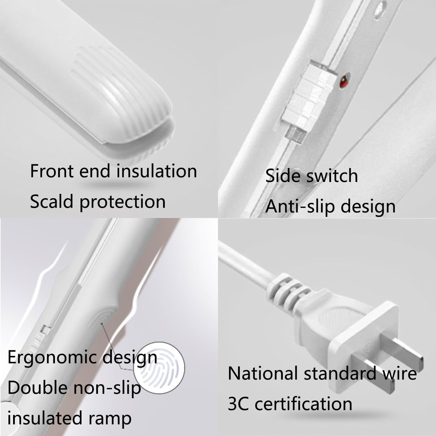 Gadgetcab Curling Iron, Gadgetcab Mini Curling Iron, Gadget Cab Mini Hair Curler, 2-In-1 Mini Curling Wand & Flat Iron Hair Straightener, Portable Ceramic Curling Iron for Short Hair (Purple) - Purple image number 6