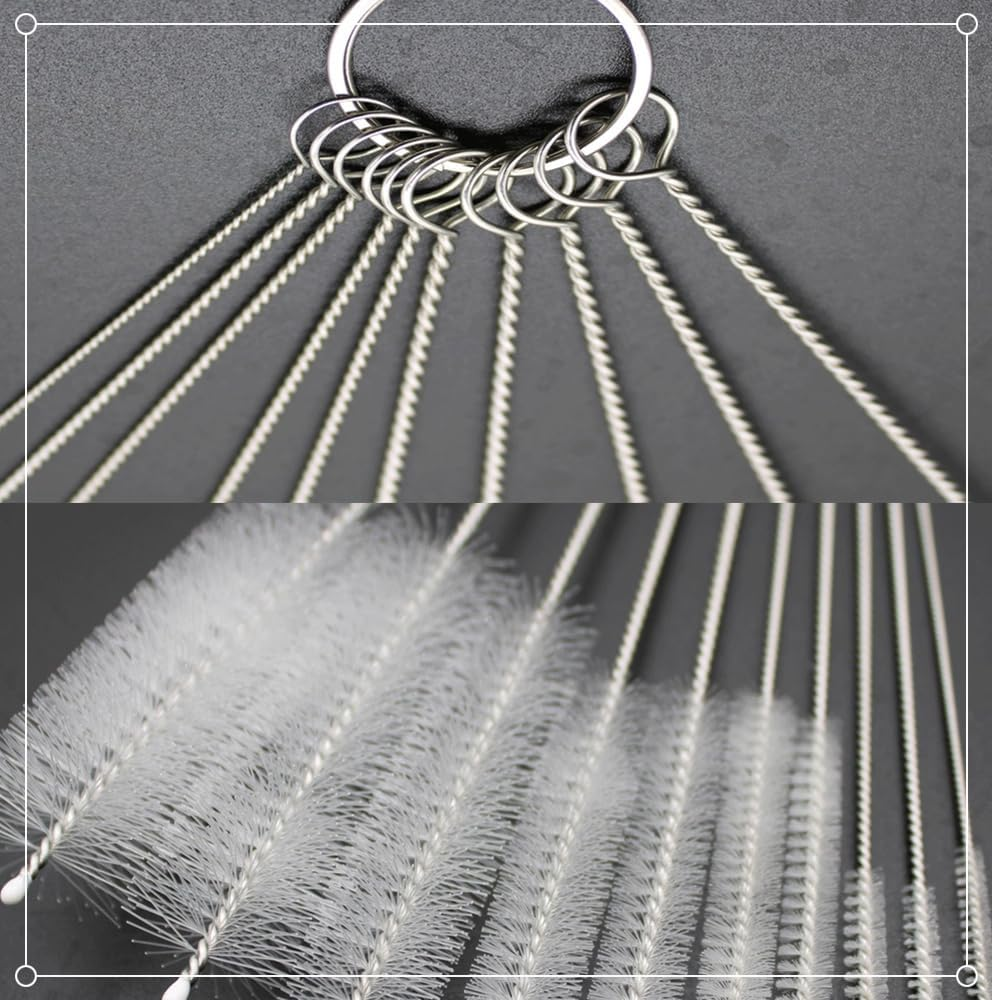 10 Pcs Flexible Drain Brush Straw Cleaner Brush Set plus Tube Cleaning Brush - Flexible Stainless (5 Feet),Flexible Drain Brush, Hose Brush, Drain Cleaning Brush image number 1