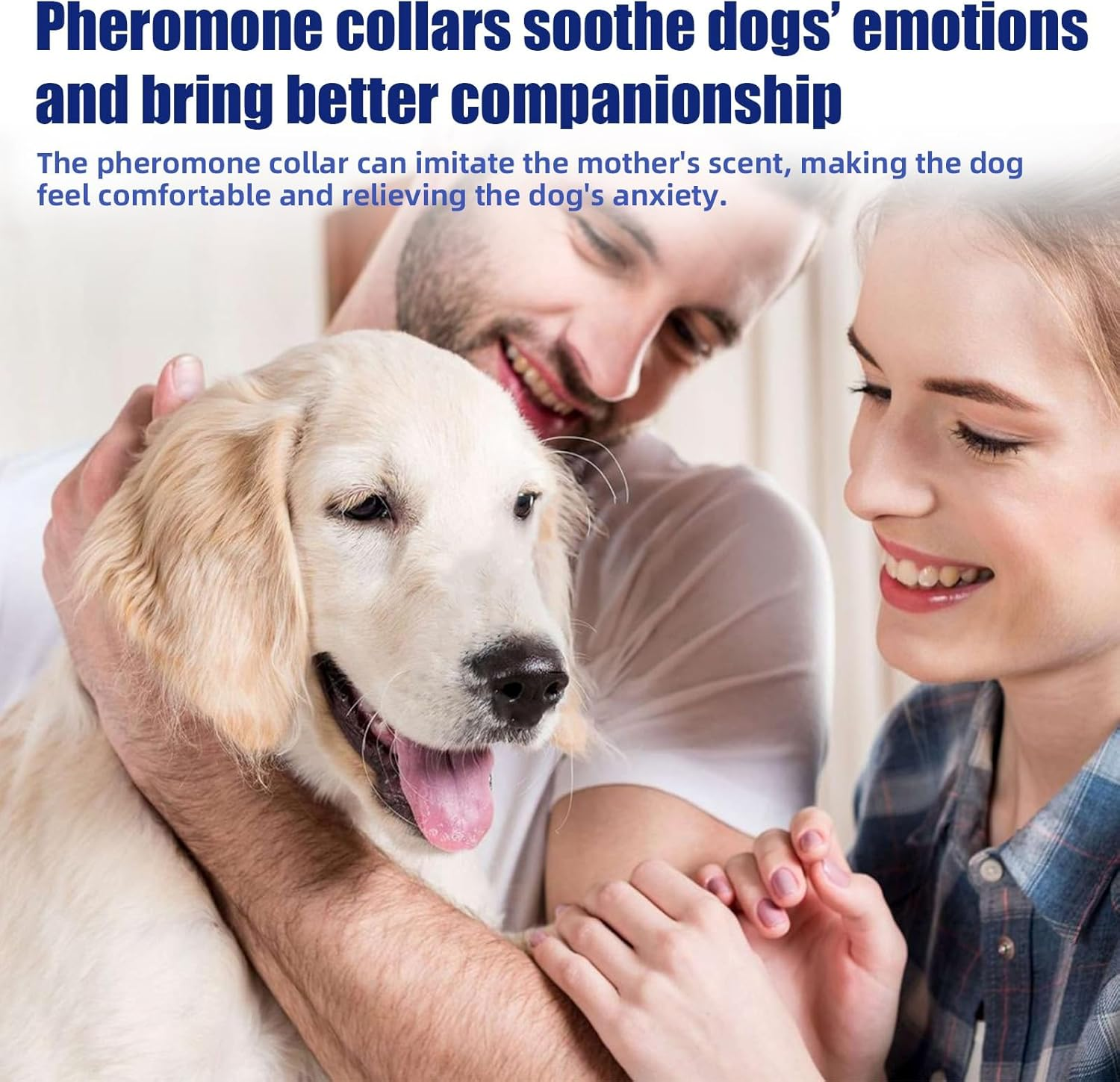 Calming Collar for Dogs, 4 Packs Dog Calming Collar, Pheromone Collar for Dogs, Relief Anxiety Stress Separation, Lasts 60 Days, 25 Inches Size Flexible Adjustable, for All Small Medium and Large Dog