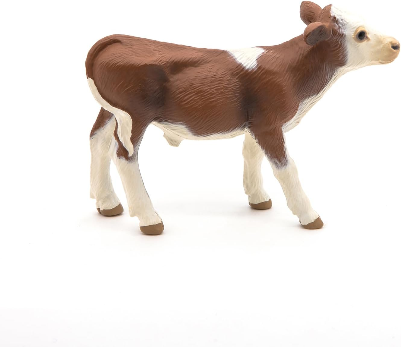 Papo Simmental Calf Figurine, Multicolour, 8Cm Size - Hand-Painted Farmyard Animal Toy, Educational Play for Kids, Collectible for Boys & Girls Ages 3+ image number 4