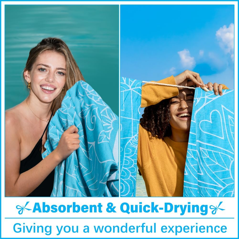 Oversized Turkish Beach Towel Blanket XXL Cotton Sandproof Towels Boho Woven Extra Large Big Sand Free Giant Throw Thick Blankets Huge Quilt XL Picnic Camping Necessities Cloud for Adult Gifts