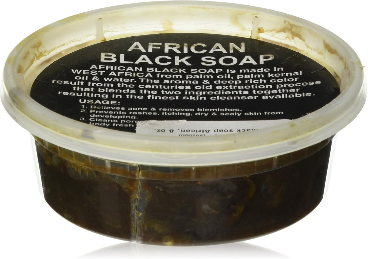 Paste Black Soap African, 8 Oz. image number 1