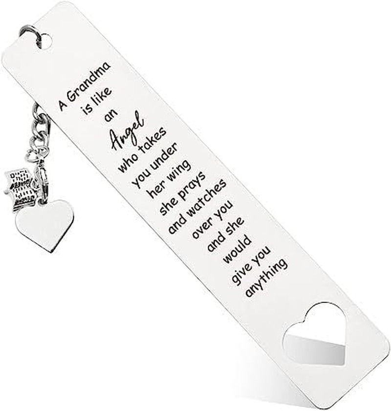 Christmas Birthday Gifts for Grandma Bookmark from Granddaughter Grandson a Grandma Is like an Angel Bookmarks for Grandma Grandmother Mothers Day Gift for Granny Grandmama image number 1